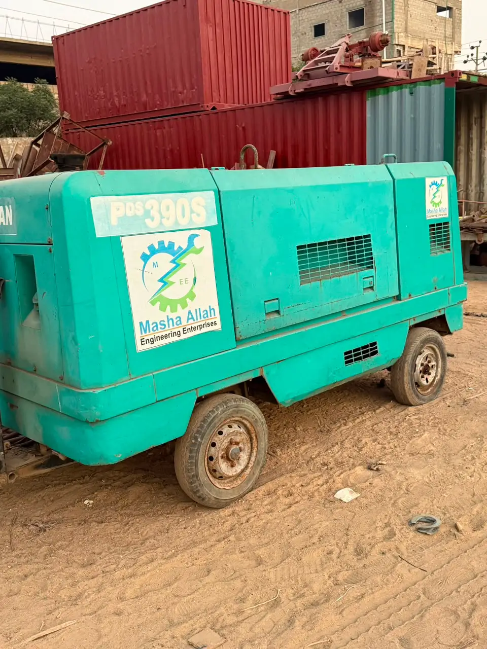 MEEC air compressor unit deployed at a project site